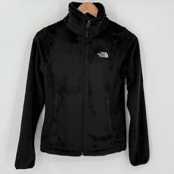 The North Face Zip Up Fleece Osito Jacket Lightweight Warm Women Small Black - Picture 1 of 8